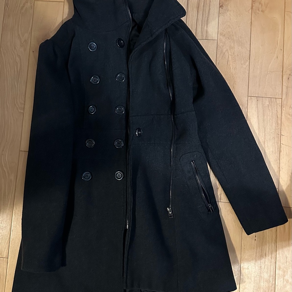 Black Double-Breasted Coat